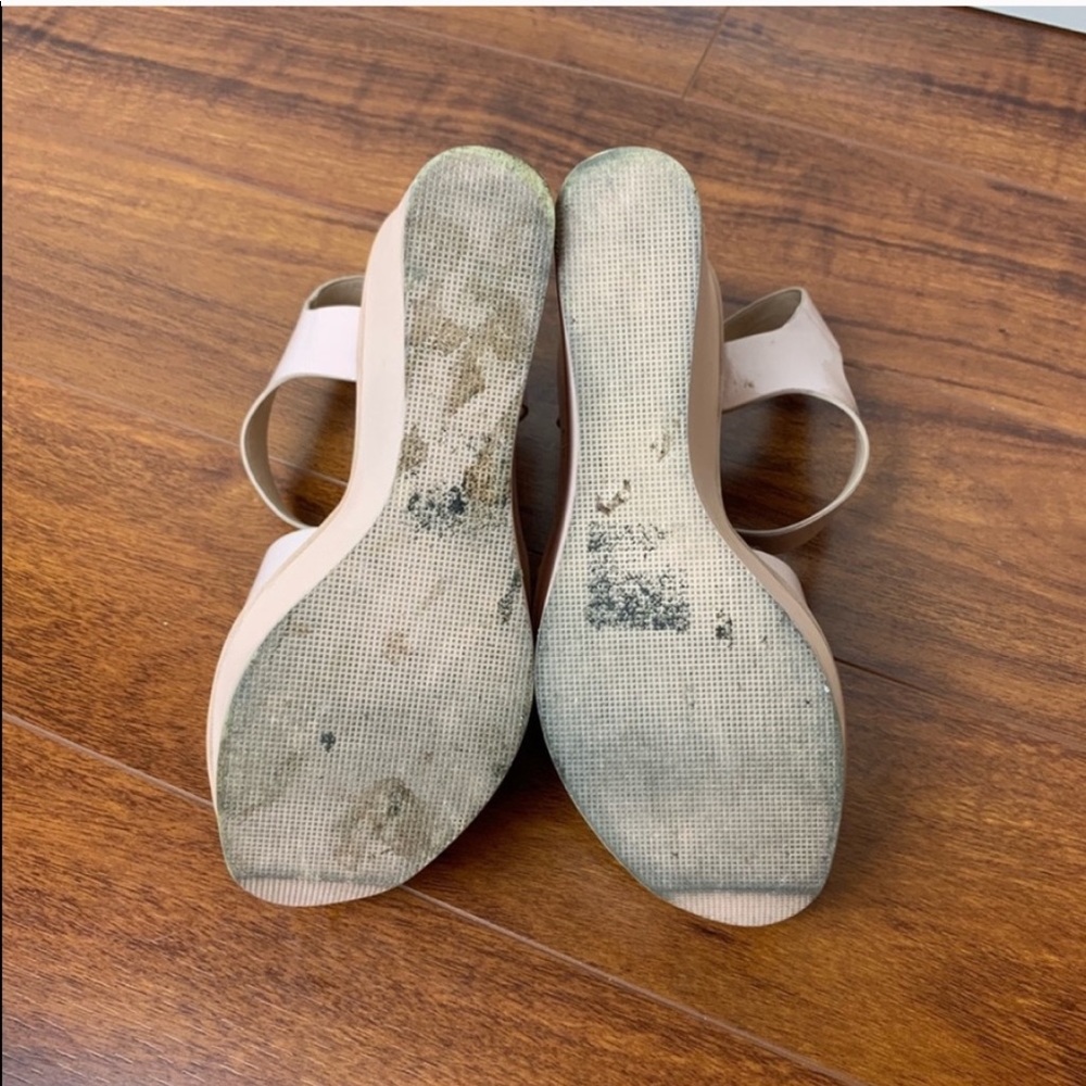 TOPSHOP Nude Patent Wedges size 7.5 - Picture 7 of 8